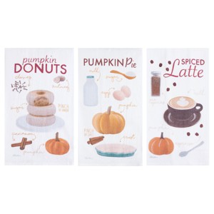 C&F Home Pumpkin Pie Donut & Latte Towel S/3 - 1 of 4