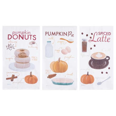 C&F Home Pumpkin Pie Donut & Latte Towel S/3 - image 1 of 4