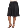 24seven Comfort Apparel Plus Size Elegant Accordion Pleated Elastic Waistband Party Midi Skirt - 2 of 4