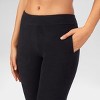 Warm Essentials by Cuddl Duds Women's Textured Fleece Thermal Leggings - Black - 4 of 4