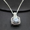 Hollywood Sensation Two Carat Halo Cubic Zirconia Pendant Necklace - 4 of 4