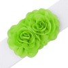 INSPIRE CHIC Women's Large Chiffon Rose Double-Flower Elastic Stretch Wide Corset Waist Belt 1 Pc - 2 of 4