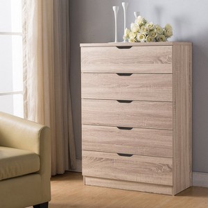 HDZNVF Five Drawer Clothes and Storage Chest Cabinet - 1 of 4