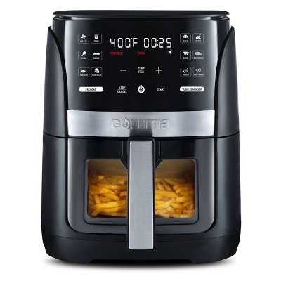 Gourmia 10-qt. Dual Basket Digital Air Fryer With Smart Finish And Match  Cook Black Stainless Steel : Target