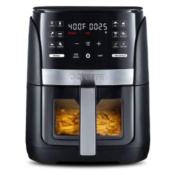 Gourmia 6-Qt Digital Window Air Fryer with 12 Presets & Guided Cooking Black