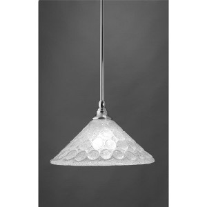Toltec Lighting Any 1 - Light Pendant in  Chrome with 12" Italian Bubble Shade - 1 of 1