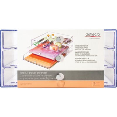 Deflecto Large 3-Drawer Organizer 12.5"X12.5"
