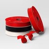 4pk Christmas Satin Ribbon Gift Packaging Accessories Red/Black/White - Wondershop™ - 3 of 3
