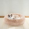 ROOMTEC Fluffy Donut Dog Bed, Calming Beds for Small Dogs Cats Round Faux Fur Cuddle Bed, Pet Anti-Anxiety Plush Bed, Machine Washable - 4 of 4