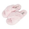 Jessica Simpson Womens Cross Band Plush Slide Slipper Slide - 4 of 4