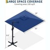 10FT Square Cantilever Patio Umbrella, 360° Rotating Sun Shade with Locking Handle, Heavy-Duty Aluminum Frame for Deck & Balcony - 2 of 4