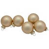 Northlight 10pc Shiny and Matte Glass Ball Christmas Ornament Set 1.75" - Champagne Gold - 4 of 4