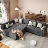 Modular Sofa ,Storage Seats, Oversized Convertible Sofa Couch for Living Room - 3 of 4