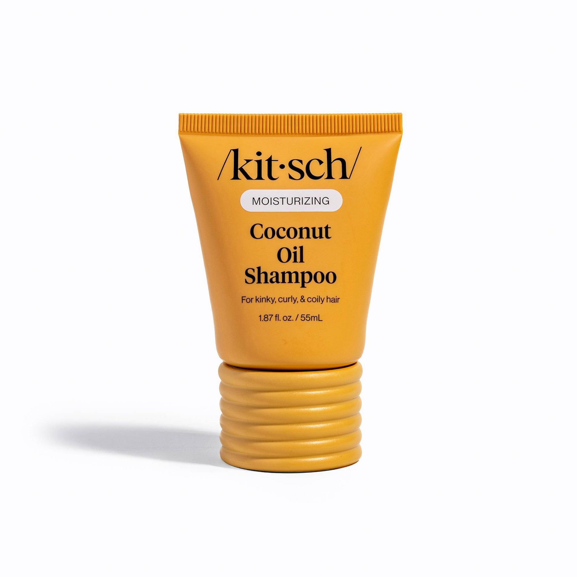 Kitsch Moisturizing Coconut Oil Liquid Shampoo - 1.87oz: For Coily & Curly Hair, Amber Scent, Vegan