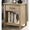Vynxaria Celeste 20" Nightstand with 1 Drawer and Open Lower Shelf, 35LBS Top Shelf Capacity, Black Metal Handles, PU Paper Lamination, Easy Assembly - 2 of 4
