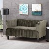Weymouth Contemporary Channel Stitch Settee with Nailhead Trim - Christopher Knight Home - 2 of 4