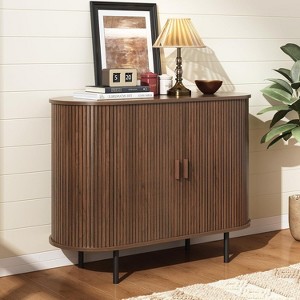 Sideboard Buffet Cabinet with Storage, Sliding Door & Adjustable Shelf, Modern Accent Coffee Bar Console Table for Kitchen - 1 of 1