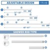LunaLulinlk Shower Curtain Rod, Adjustable 32-61 Inch Spring Tension Shower Rods for Bathroom or Window - 4 of 4