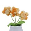 Unique Bargains Artificial Plants Hand-Knit Puff Flower Pot DIY Kit Yarn 1.97"x1.97"x5.51" 1 Pcs - 4 of 4