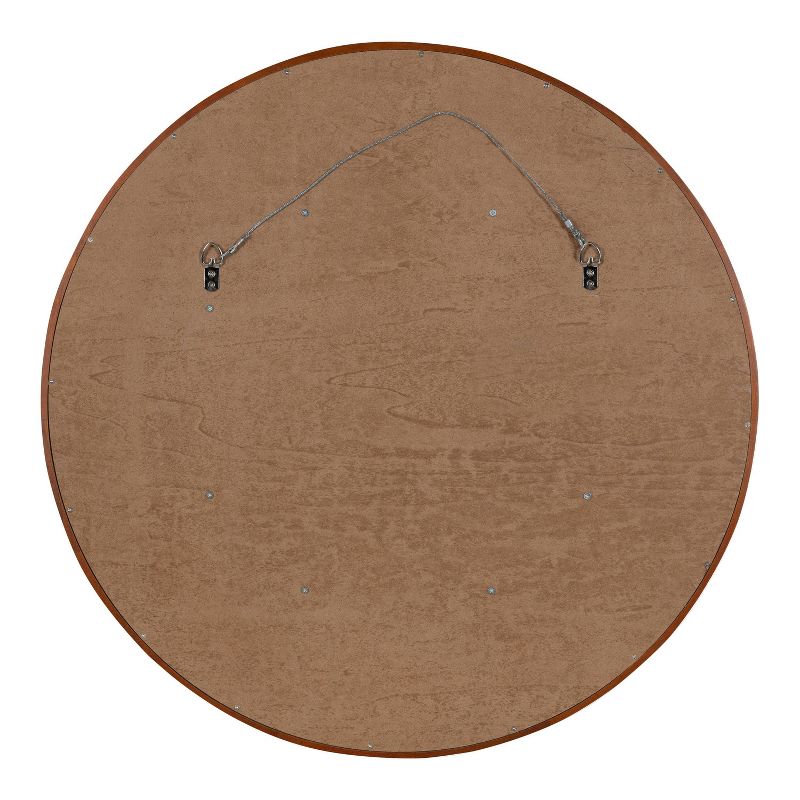 30&#34; Evans Round Wall Mirror Walnut Brown - Kate &#38; Laurel All Things Decor, 5 of 8