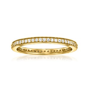 Ross-Simons 0.25 ct. t.w. Lab-Grown Diamond Eternity Band in 18kt Gold Over Sterling - 1 of 4