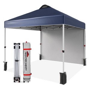 Canopy Tent 10x10 Ft, Pop Up Tent Canopy with 1 Sidewall & Vented Top, Tent with Patented Center Lock, Adjustable Legs, Wheeled Carry Bag - 1 of 4