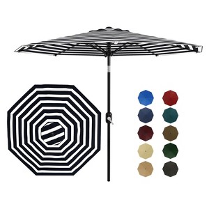 Jojoka 9ft Patio Umbrella,Table Umbrella Outdoor Patio with Crank Lift & Push Button Tilt,8 Sturdy Ribs for Yard - 1 of 4