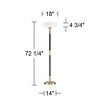 Possini Euro Design Modern Torchiere Floor Lamp Light Blaster LED 72.25" Tall Antique Brass and Matte Black Opal Glass for Living Room Bedroom - 4 of 4
