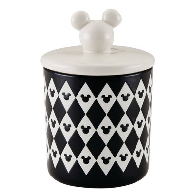 Disney Home Monochrome 2.2c Ceramic Canister Black: Matte Stoneware ...