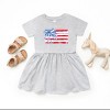 The Juniper Shop Watercolor Flag Coquette Toddler Dress - 3 of 4