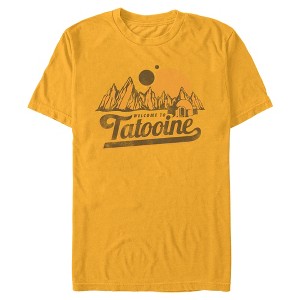 Mens Star Wars Welcome To Tatooine Quote T Shirt - Gold - X Large - 1 of 4