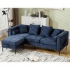 GDFStudio Zarin 85" Modern 4-Seater Chenille Upholstered Sectional Sofa with Storage Ottoman - 2 of 4