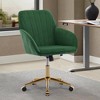 NicBex Adjustable Height Ergonomic Home Office Chair with Golden Metal Base and Wheels for Work Study Vanity,Bedroom - 2 of 4
