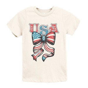 The Juniper Shop Coquette USA Bow Grunge Youth Short Sleeve Tee - 1 of 4