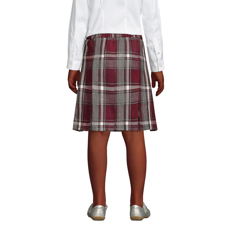 Lands' End School Uniform Kids Plaid Box Pleat Skirt Top of the Knee, 4 of 6
