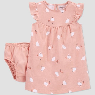 Image of Carter's Just One You® Baby Girls' Bunny Gingham Dress - Pink 3M