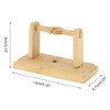 Unique Bargains Detachable Round Fan Style Fan Display Stand Bamboo - 3 of 4