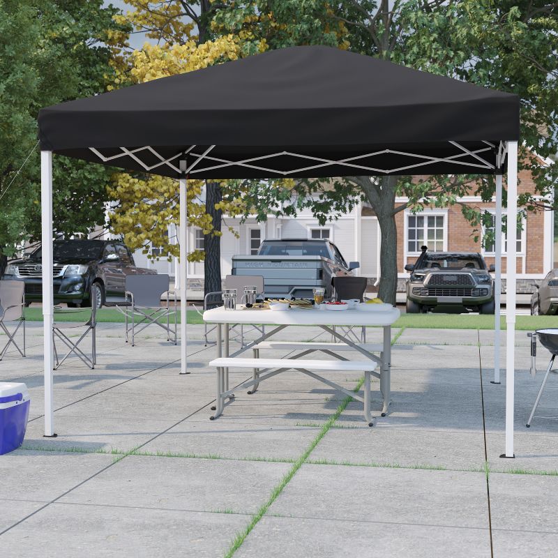 Flash Furniture 10'x10' Outdoor Pop Up Event Slanted Leg Canopy Tent with Carry Bag, 3 of 12