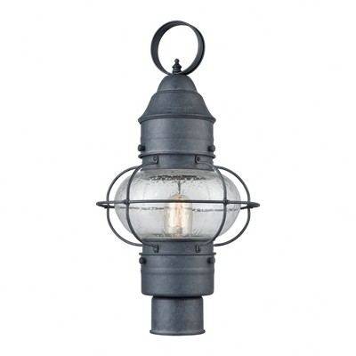 Elk Home Onion 1 - Light Post Light in  Aged Zinc