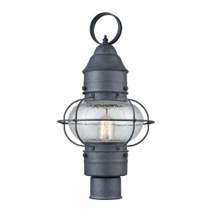 Elk Home Onion 1 - Light Post Light in  Aged Zinc - 1 of 3