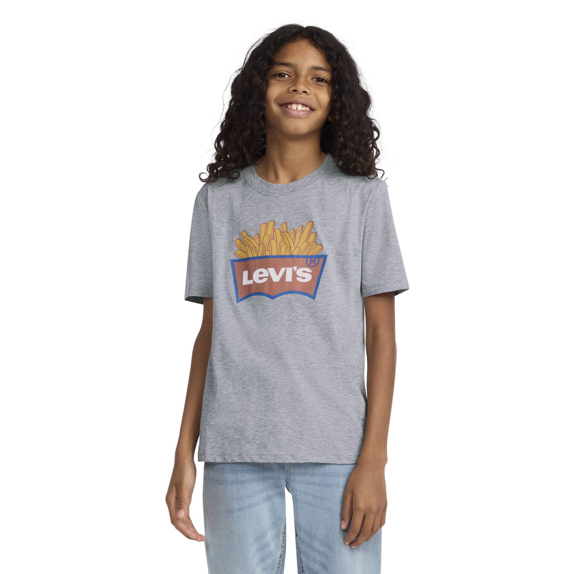 Levi's® Boys' Short Sleeve French Fry Logo Graphic T-Shirt - Gray XS