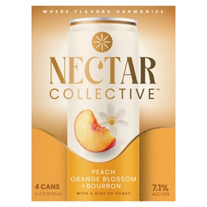 Nectar Collective Peach Orange Blossom Bourbon - 4pk/12 fl oz Cans - 1 of 4
