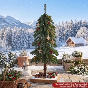 4FT Green Cedar Style PVC Christmas Tree with 190 Branch Tips 80