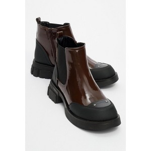 Albia - Brown Patent Zip Boot (Women) | Prologue Shoes - 1 of 3