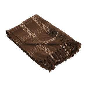 Storied Home Recycled Cotton Blend Throw Blanket with Fringe - 1 of 4