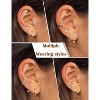 Small Stud Hoop Earrings for Women - 7 Pairs Hypoallergenic 14K Gold Plated Huggie Earring Sets for Multiple Piercing - 4 of 4