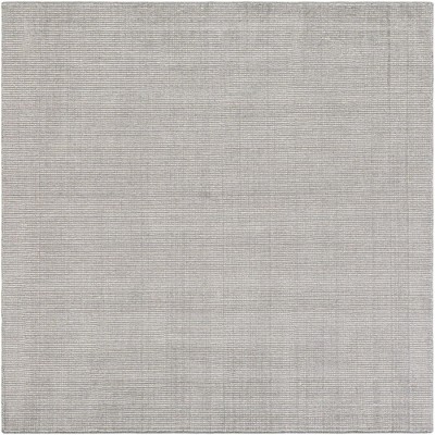 6'1" Square Gray Manor Hand-Knotted Wool Rug