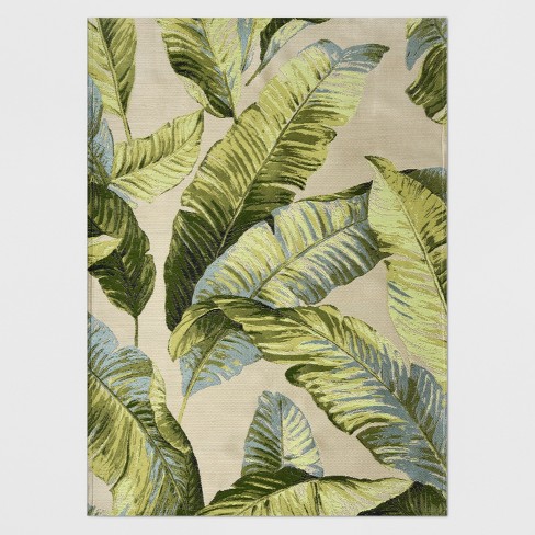 Vacation Tropical Outdoor Rug Green, Outdoor Tropical Rugs