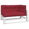 vidaXL Pallet Cushions 3 pcs Wine Red Fabric - 3 of 4