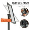 VEVOR Pedestal Sign Holder, 8.5 x 11 Inch Vertical and Horizontal Adjustable Poster Stand, Heavy-Duty Floor Standing Sign Holder, Black - 4 of 4